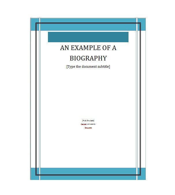 biography template design