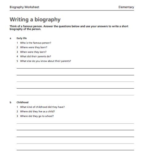 how to write a biography guide