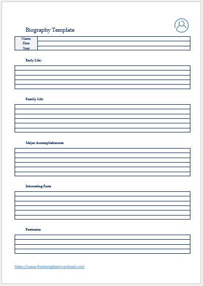 10 Free Biography Templates - Free Template Downloads