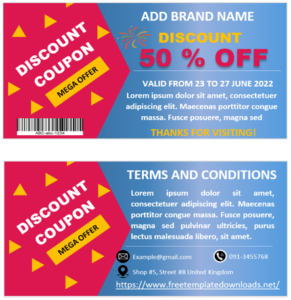 10 Free Discount Coupon Templates - Free Template Downloads