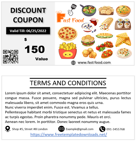 Free Discount Coupon Template 06