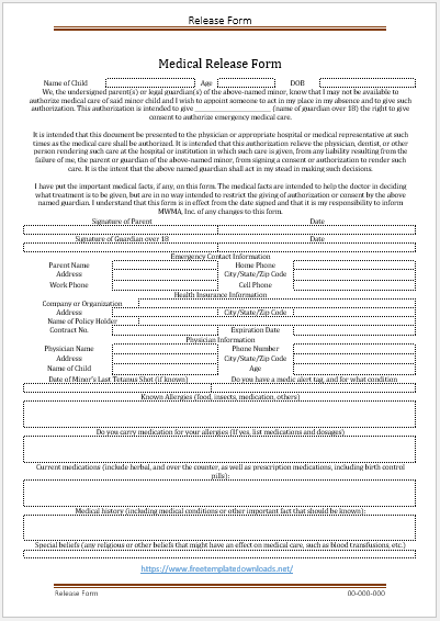 Free Medical Release Form Template 10