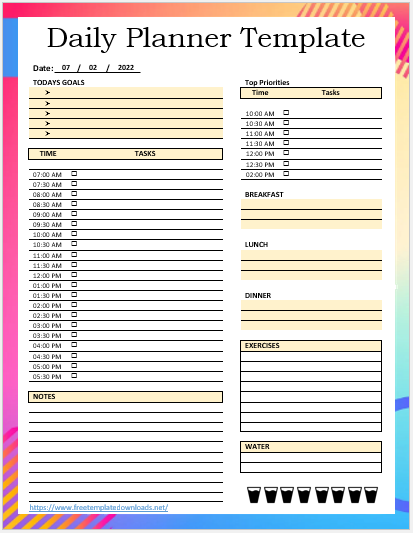 Free Daily Planner Template 10