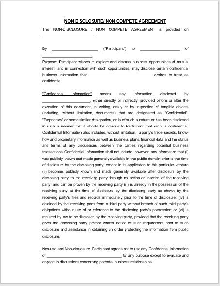 Non-Disclosure Agreement Template 07