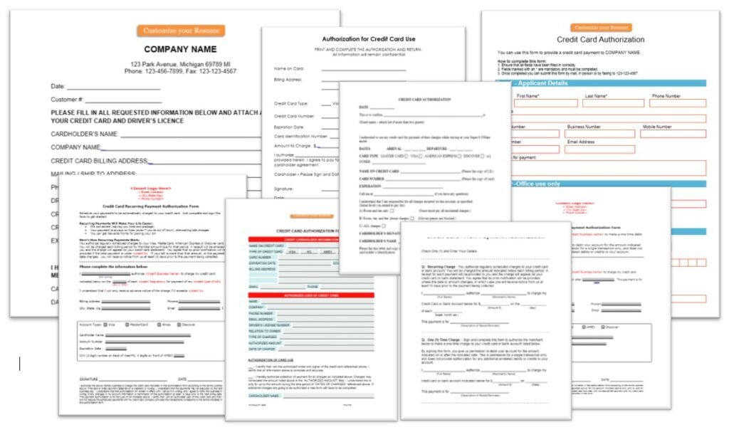 Credit Card Authorization Form Square Archives Free Template Downloads