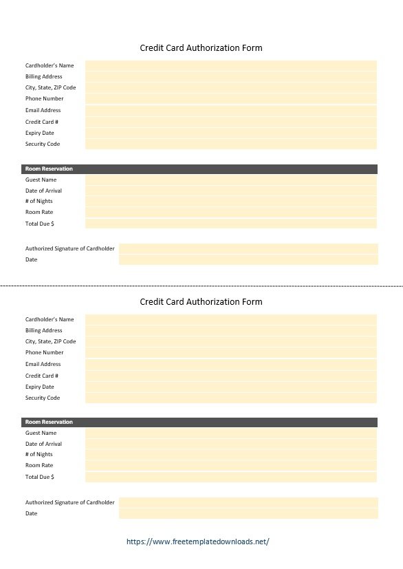 credit card authorization form template 03