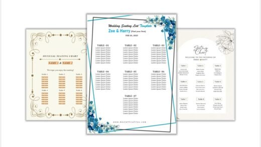Wedding Seating List Templates Header Image