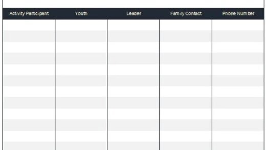 Contact List Template in Excel