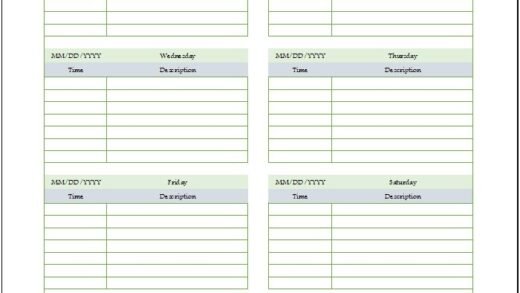 Study Schedule Template in MS Excel