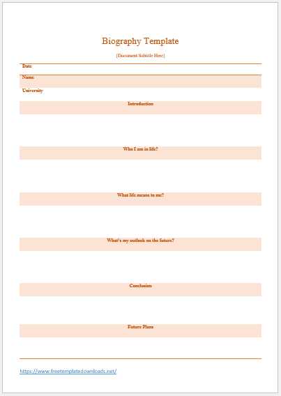 Biography Template 07
