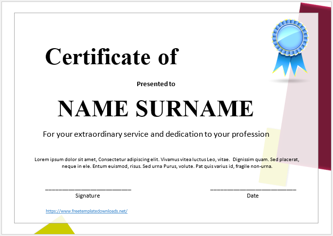 Certificate of Appreciation Template 06