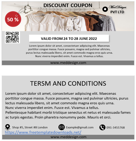 Discount Coupon Template 04