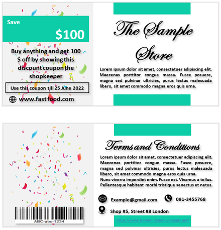 Discount Coupon Template 07