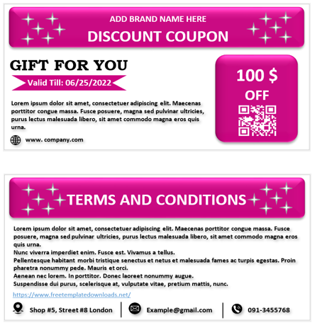 Discount Coupon Template 08