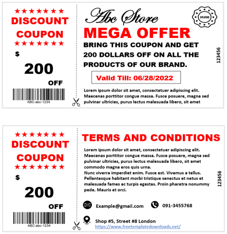 Discount Coupon Template 09