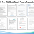 Fillable Affidavit Forms Templates