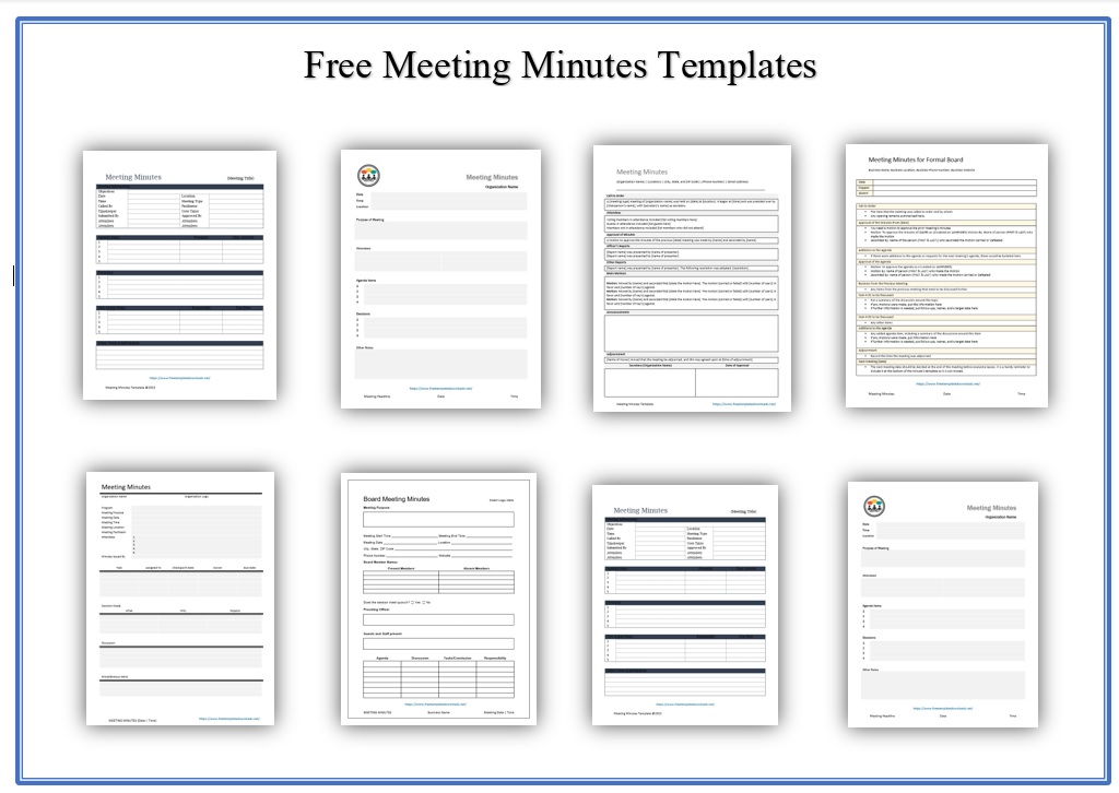 Meeting Minutes Templates