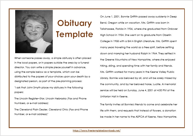 Obituary Template Vol 04