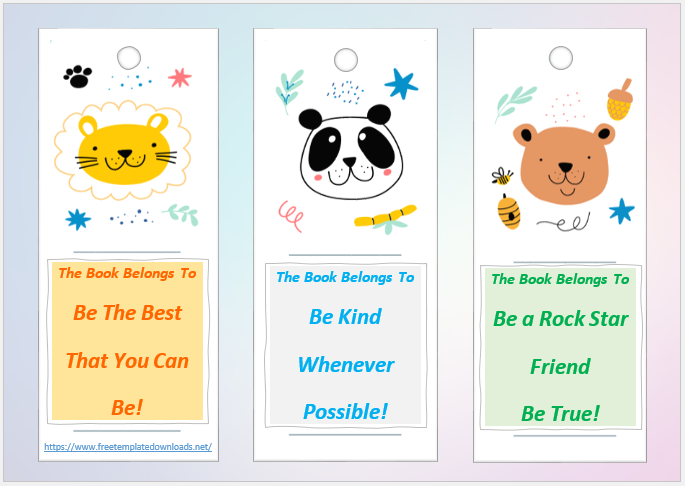 Printable Bookmark Template 01