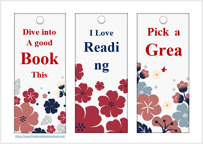 Printable Bookmark Template 05