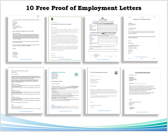 Proof of Employment Letters