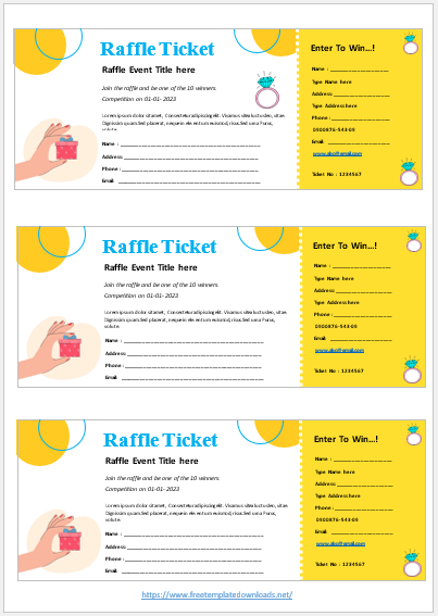 Raffle Ticket Template 02