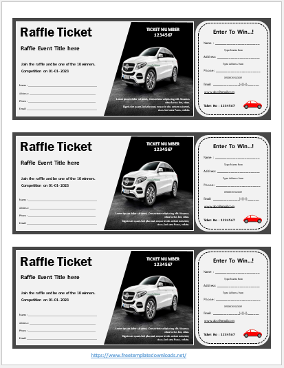 Raffle Ticket Template 05