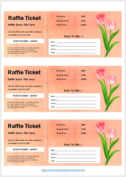 Raffle Ticket Template 09