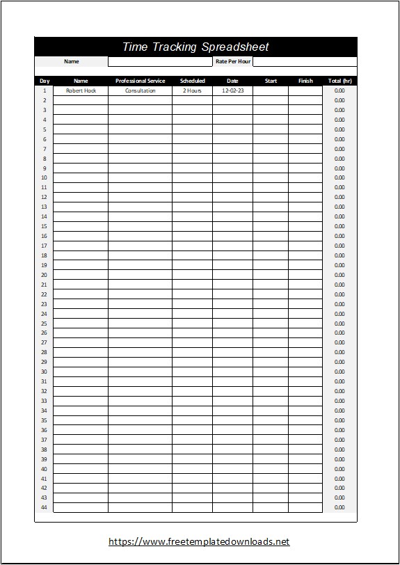 Timesheet Template 07