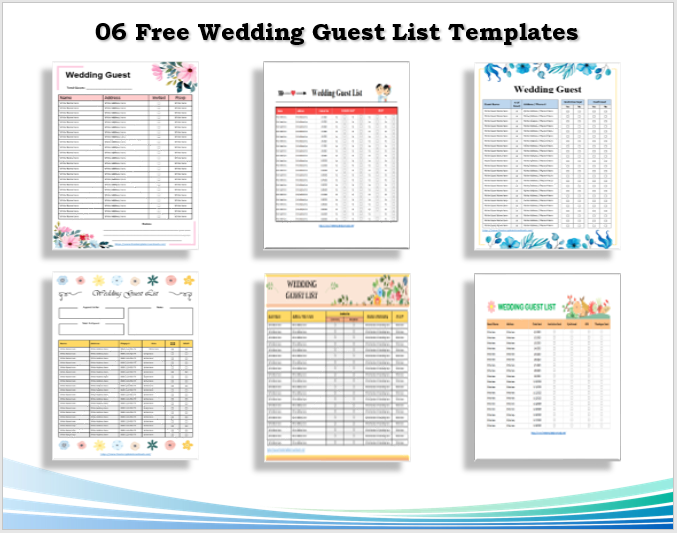 Wedding Guest List Templates