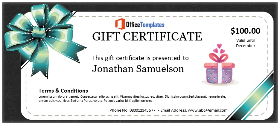 Gift Certificate Template 08