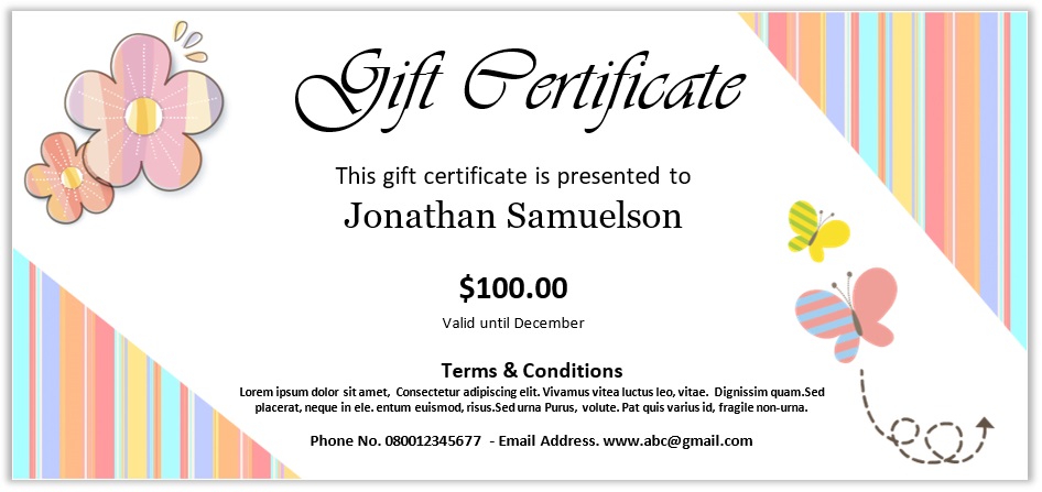 Gift Certificate Template 09