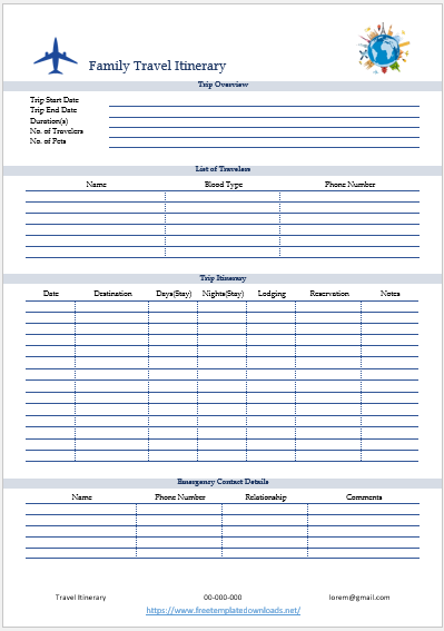 Itinerary Template 04