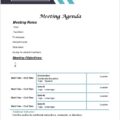 Meeting Agenda Template in MS Word