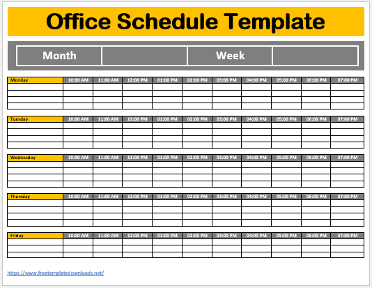 Office Schedule Template 05