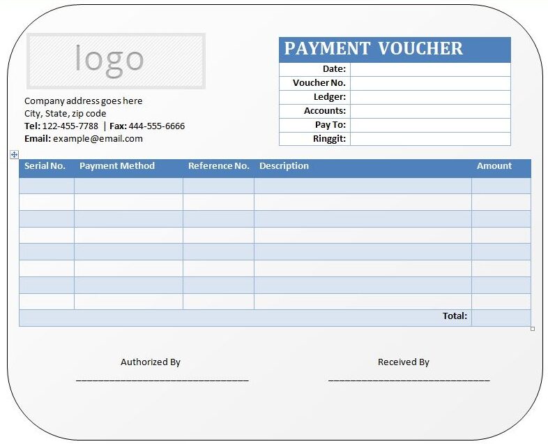 Payment Voucher Template 06