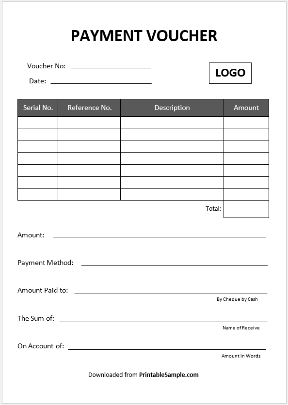 Payment Voucher Template 11