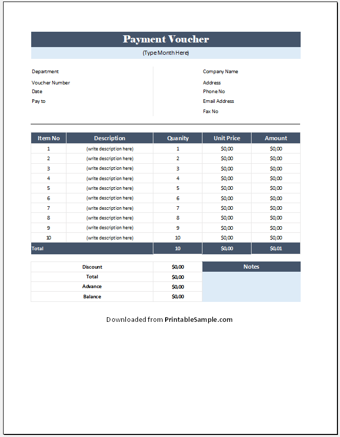 Payment Voucher Template 15