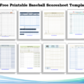 Printable Baseball Scoresheet Templates