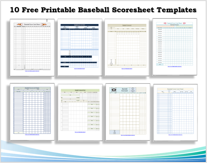 Printable Baseball Scoresheet Templates