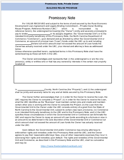 Promissory Note Template 03