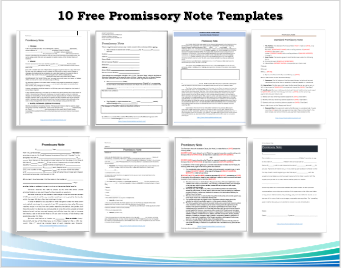 Promissory Note Templates