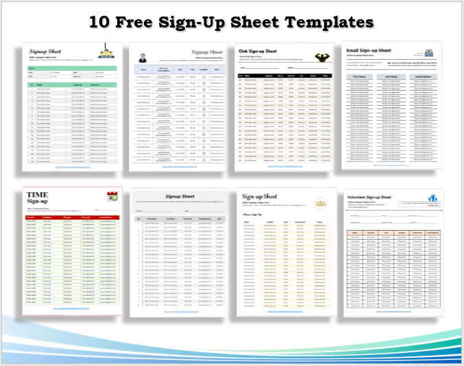 Sign-Up Sheet Templates