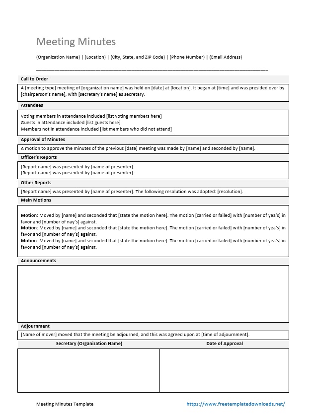 meeting minutes template 03