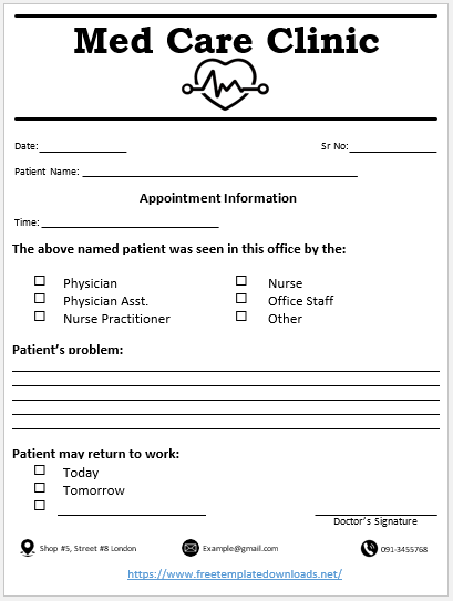 Doctor Note Template 05