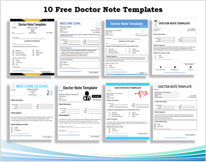 Doctor Note Templates